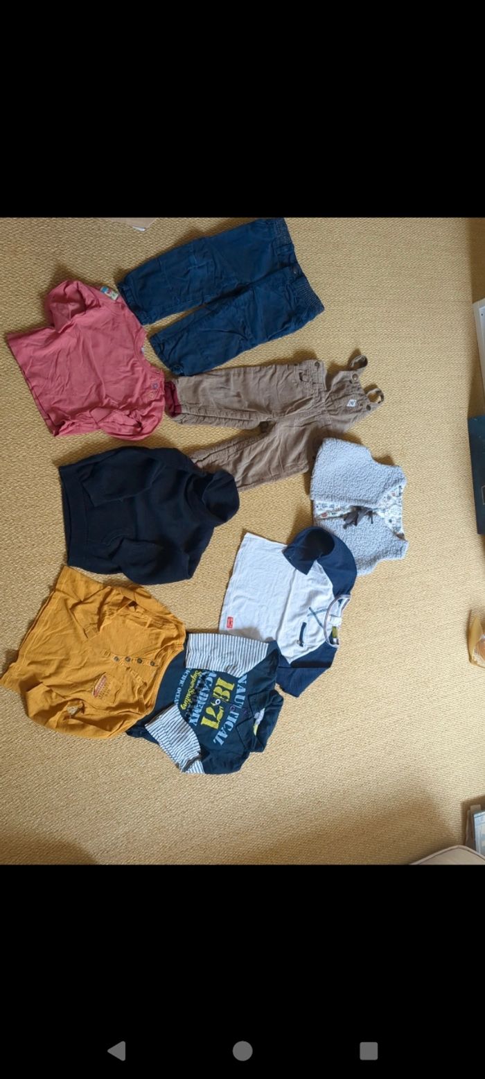 Lot de 8 vêtements automne/hiver garçon 18 mois