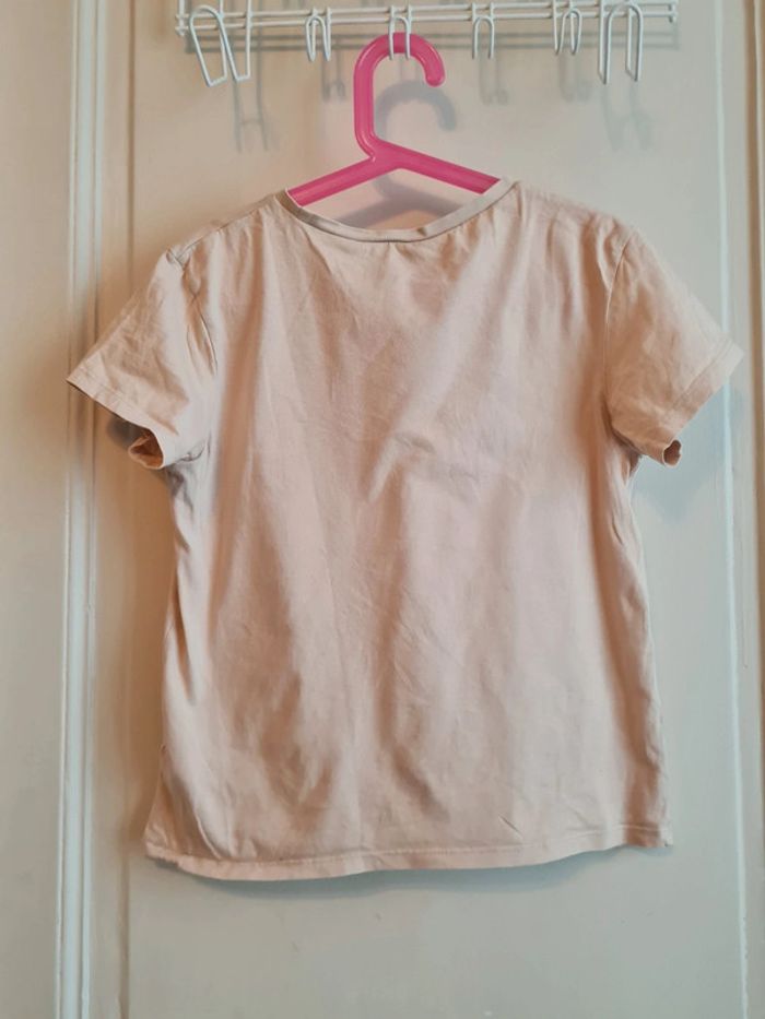 T-shirt Beige H&M taille 8-10 ans - photo numéro 2