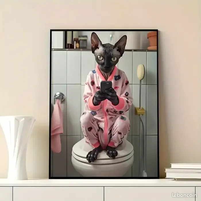 Poster plastifié déco chat sphynx