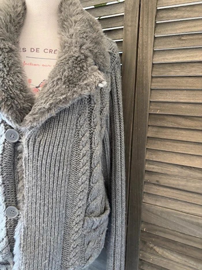 Manteau Fresh Brand gris taille M - photo numéro 3