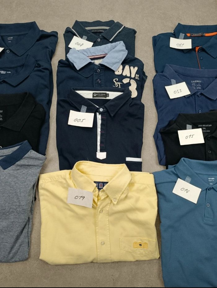 Lot de 32  Vêtements à 80€ soit 2,50€ l'unité - tee-shirt,  polos, pulls et chemise - photo numéro 4