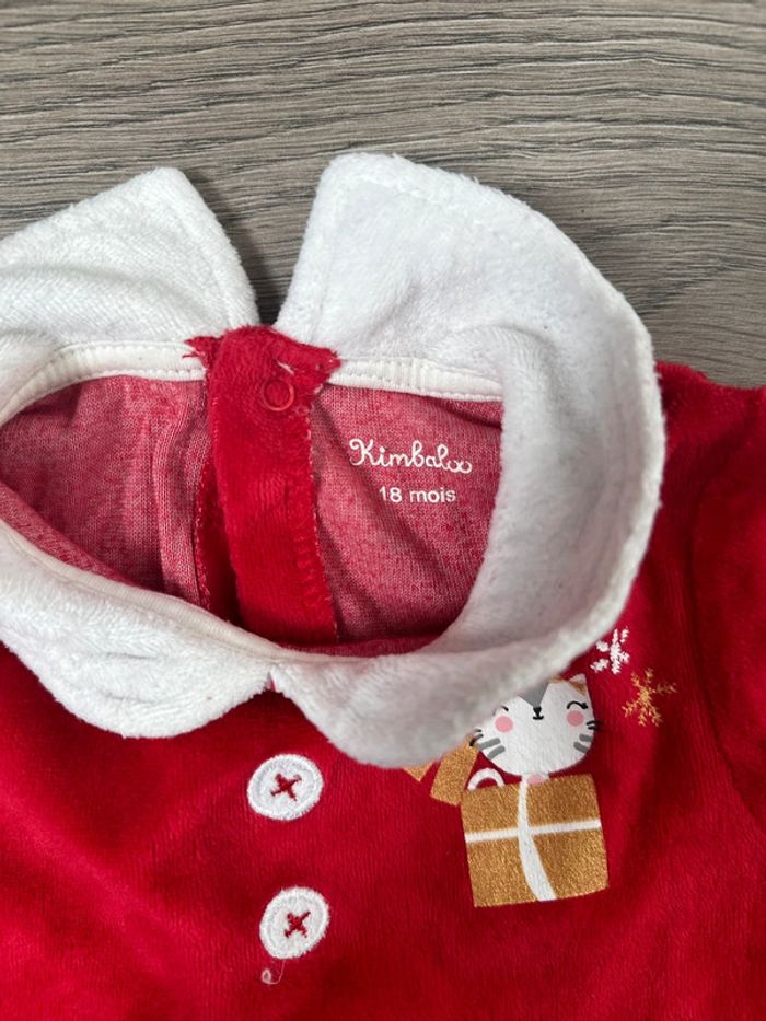 Pyjama velour mère Noël 18 mois - photo numéro 4