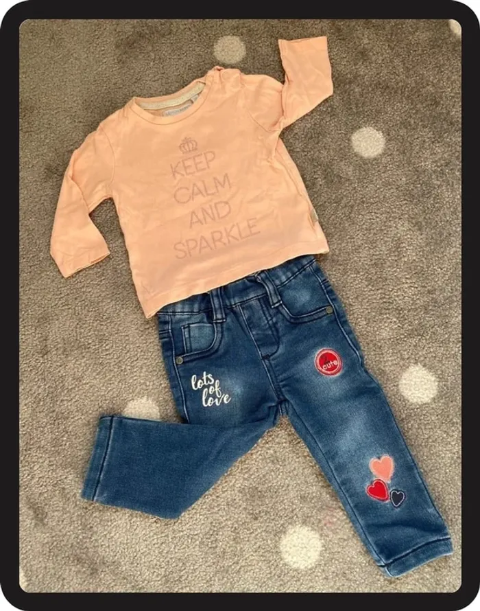 Lemon Beret Ensemble Jean & Pull Taille 6 mois/68 cm