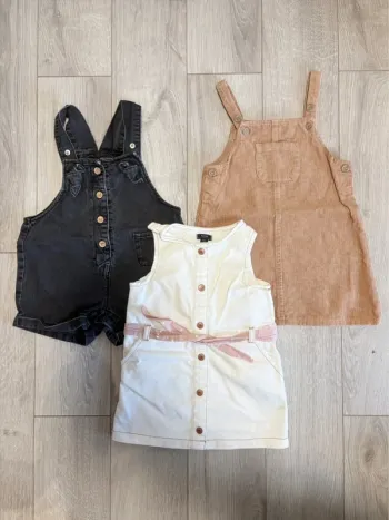 Lot salopette 18mois fille