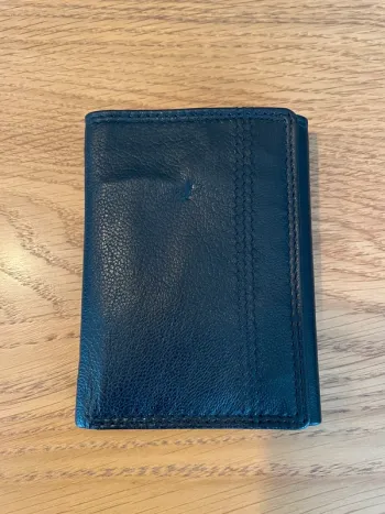 Portefeuille en cuir noir