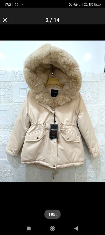 Manteau fourré enfant chaud 12 ans