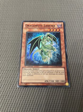 Carte Yu-Gi-Oh! Dragonute Lancier EXVC-FR091 1ère édition
