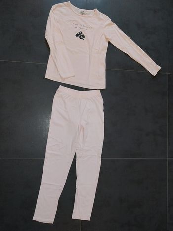 Pyjama long fille 12 ans rose ballerines
