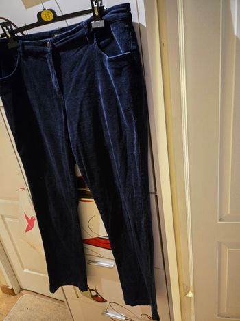 Pantalon velours bleu marine T. 44-46 Bonprix neuf