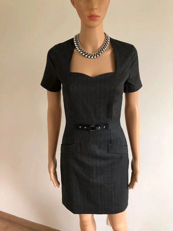 Robe jacquard grise neuve à manches courtes Morgan taille 34