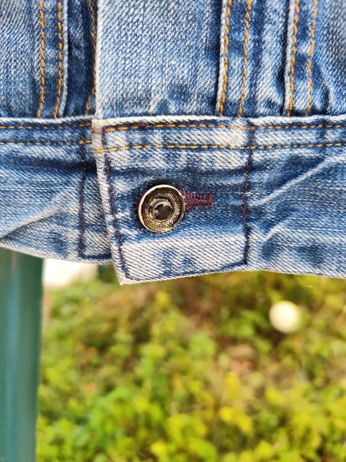 Blouson en jean bleu Replay taille M - photo numéro 5