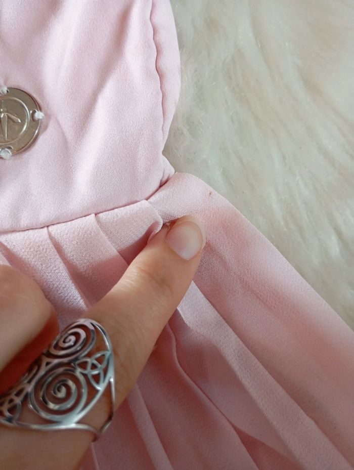 Miss by mosquitos 🦟 robe chic cérémonie plissée rose 4 ans - photo numéro 4