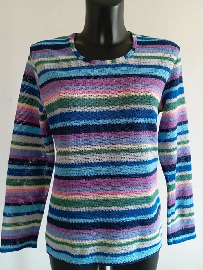 Pull léger multicolore - photo numéro 2