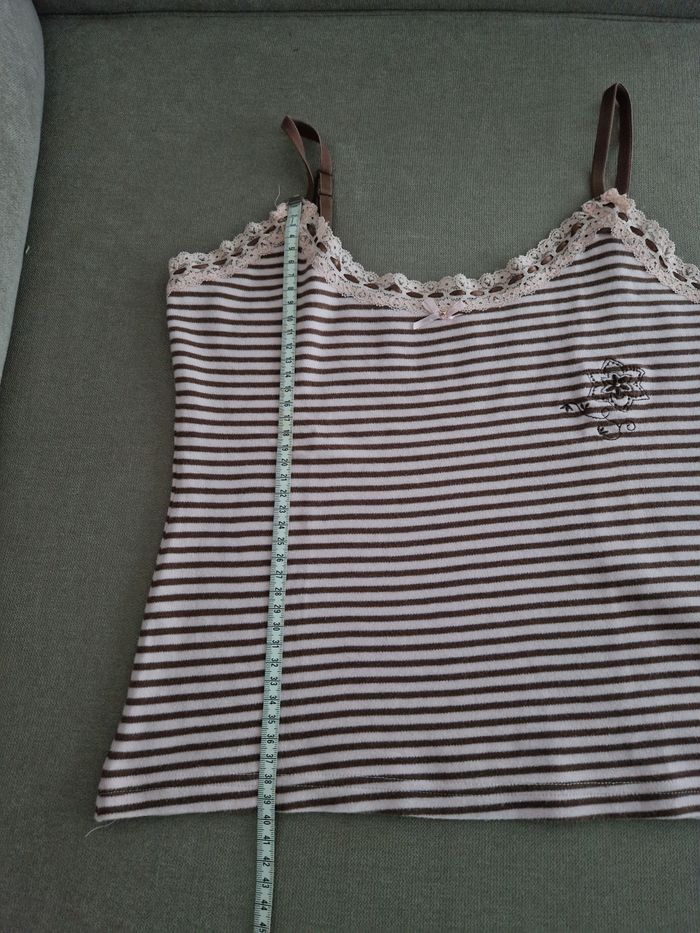 Débardeur rose clair à rayures marron Nuit Étoile - photo numéro 10