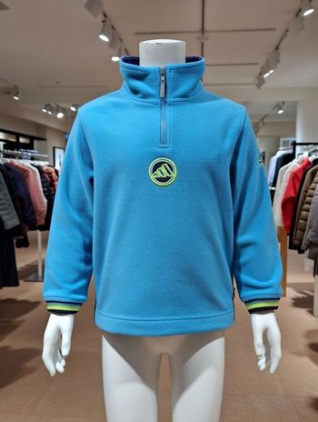 Pull polaire adidas quart zip turquoise enfant taille 4ans Comme neuf