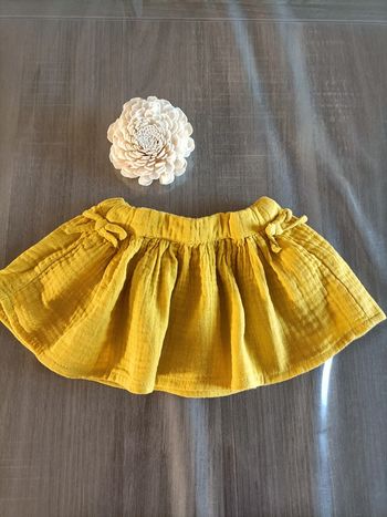 Jupe moutarde gaze de coton TAO 3 mois