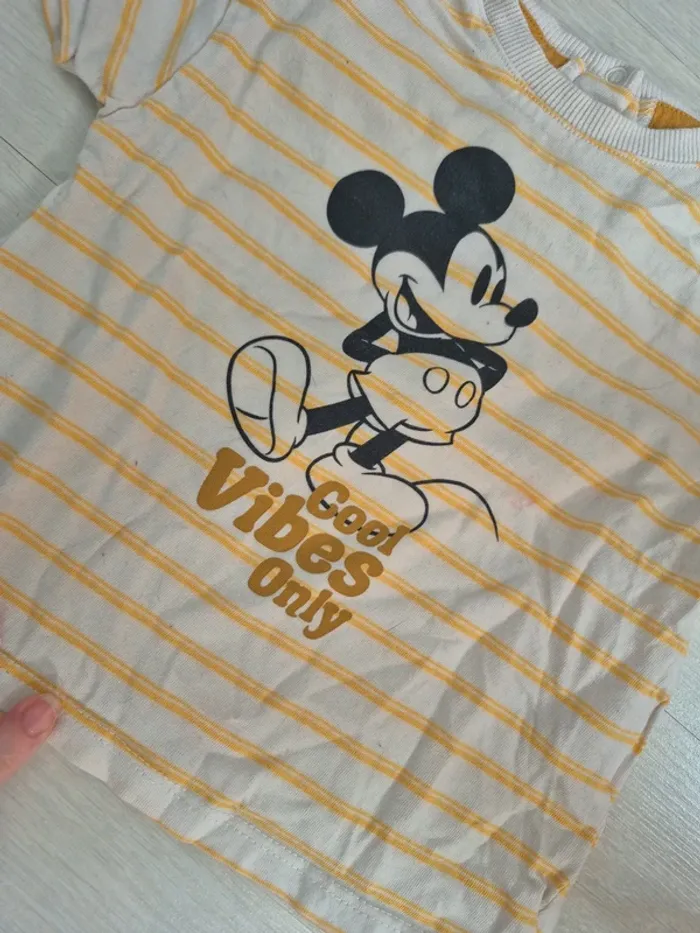 T-shirt rayé mickey - photo numéro 2