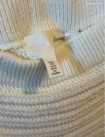 Haut M et jupe L maille blanc H&M