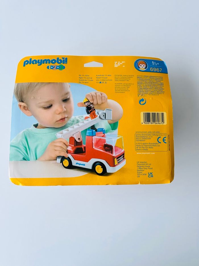 Playmobil 1.2.3. - Camion de pompier avec échelle - neuf