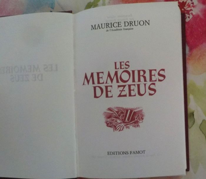 LES MEMOIRES DE ZEUS de Maurice DRUON Ed. Famot - photo numéro 2