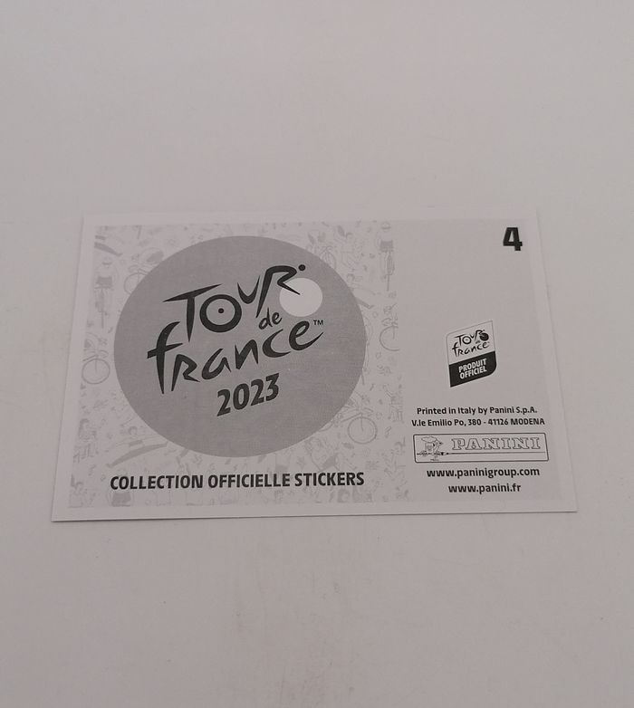 Panini Tour de France 2023 sticker N° 4. - photo numéro 3