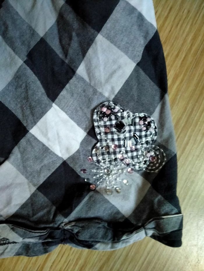 Tunique a bretelles. Gris. Confetti. Bébé 18 mois - photo numéro 3