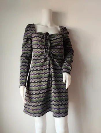 Robe courte multicolore et brillante Zara taille L