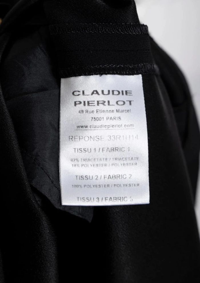 Robe chic moulante noir et blanc Claudie Pierlot Taille 36 - photo numéro 9