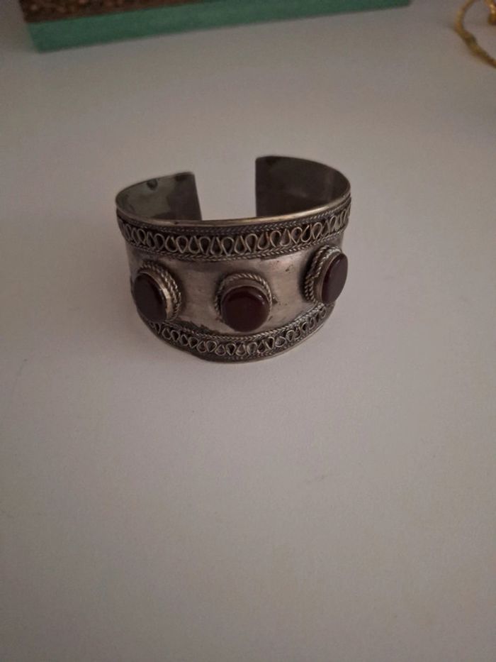Manchette, bracelet jong ouvert en métal berbère - photo numéro 6