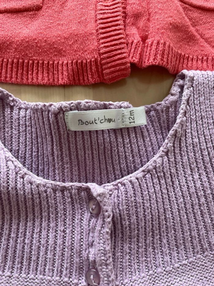 Lot de 2 gilets fille 12 et 18 mois - photo numéro 4