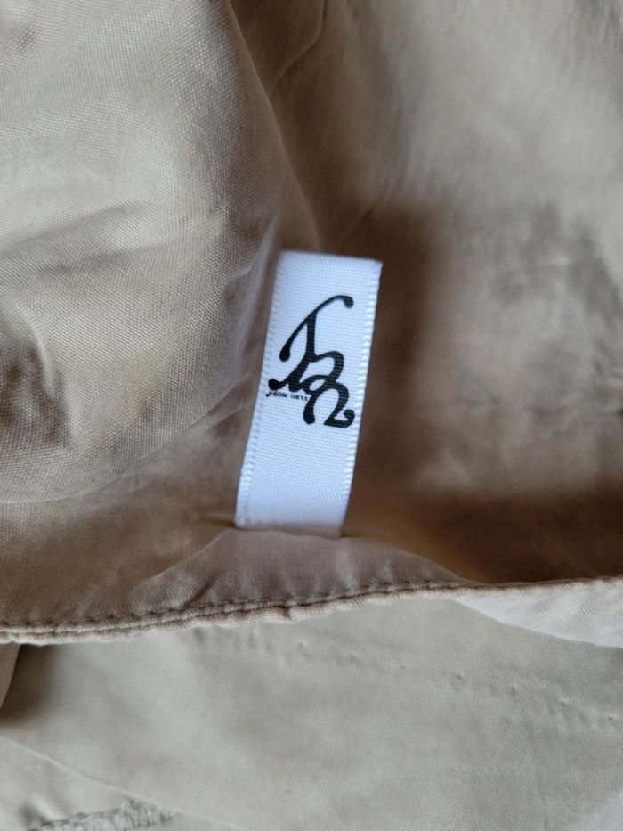 Haut Top tee shirt débardeur beige Jacqueline Riu taille M 38 coquette - photo numéro 5