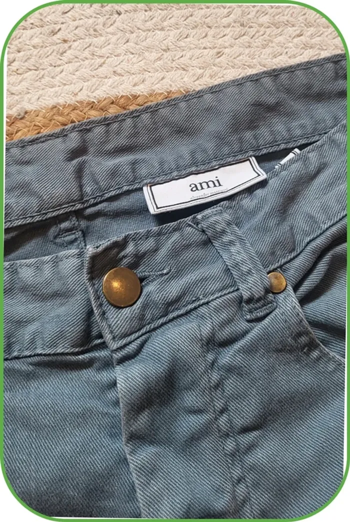 Pantalon homme AMI – Taille 40 FR / 30 US – Slim bleu gris – Très bon état - photo numéro 3