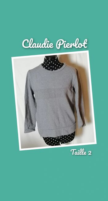 Sweat-shirt / pull gris chiné Claudie Pierlot