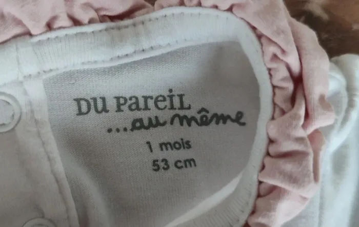 Lot de 3 magnifiques bodies manches longues - fille - 1 mois - photo numéro 3