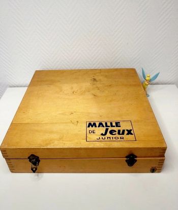 Malle de jeux multijeux en bois