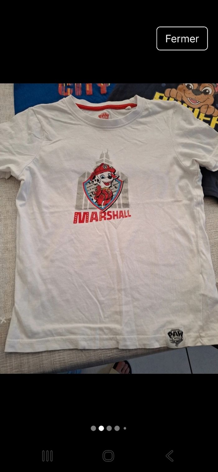 Lot 3 Tee-shirt pat patrouille - photo numéro 2