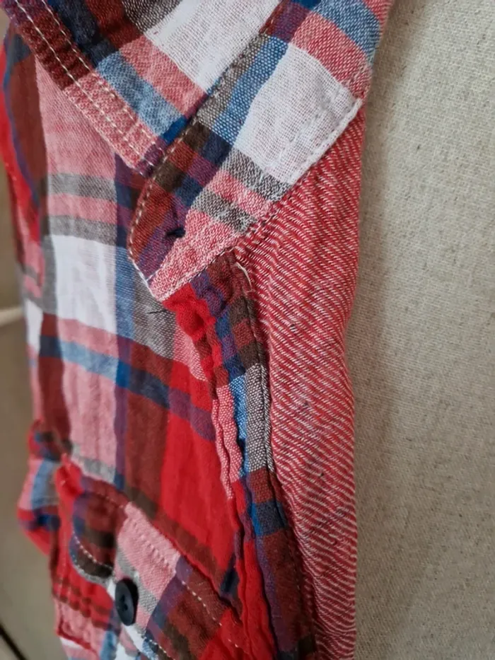 Chemise à carreaux manches longues - photo numéro 2