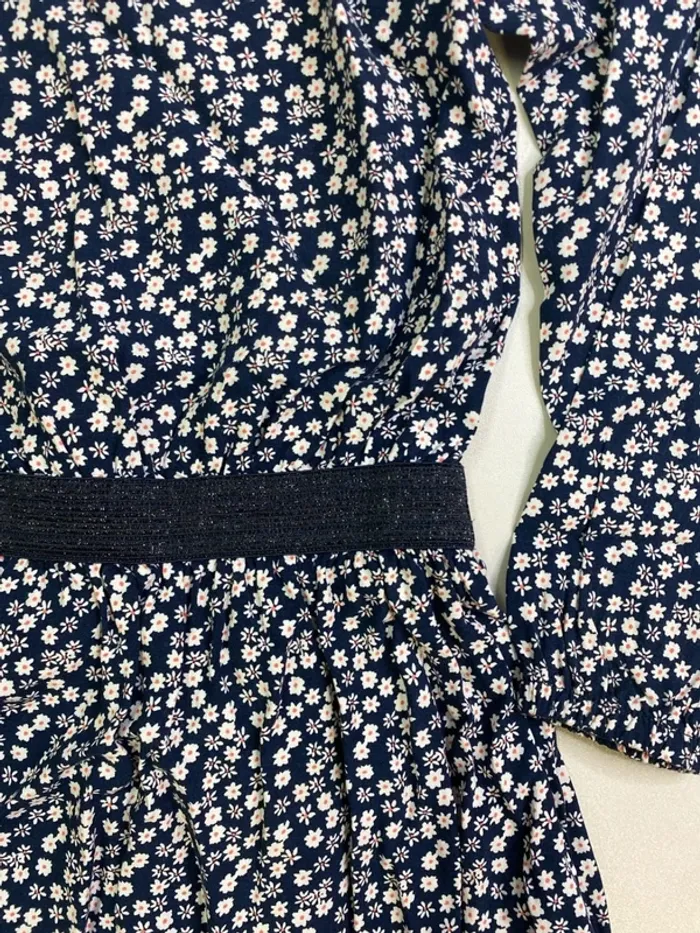 Robe fille - fleurs - Gémo - bleue - Taille 3 ans - photo numéro 2