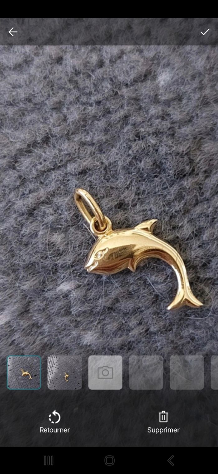 Pendentif plaqué or