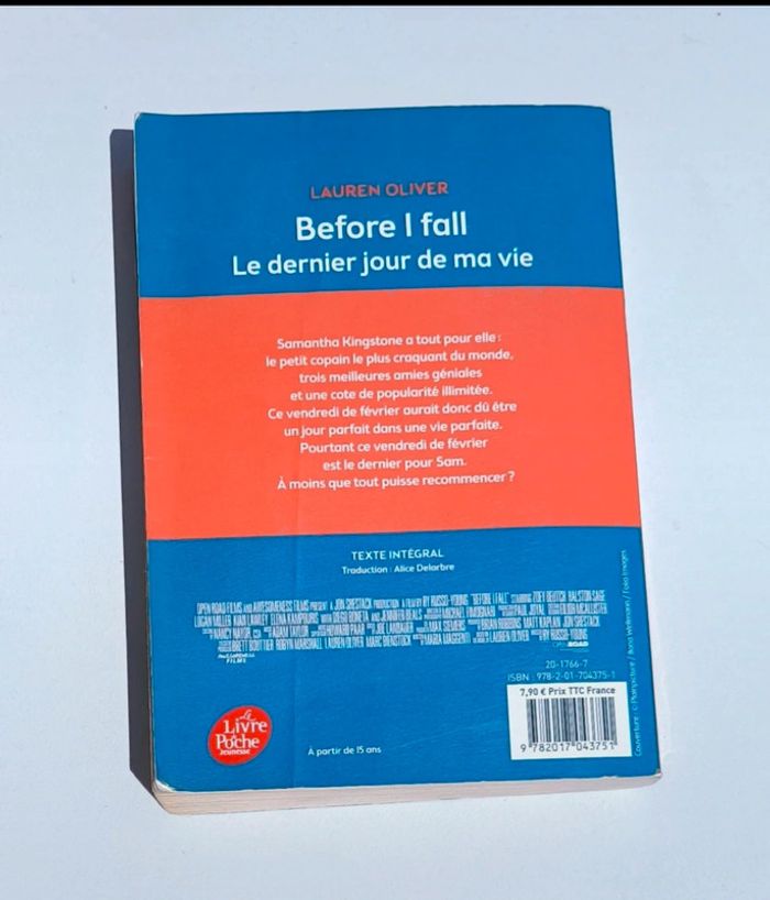 Livre Before I Fall - photo numéro 2