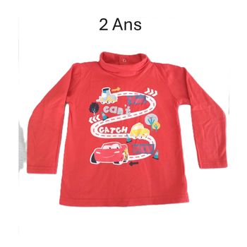 T-shirt Col roulé ML Garçon - Cars - 2 ans
