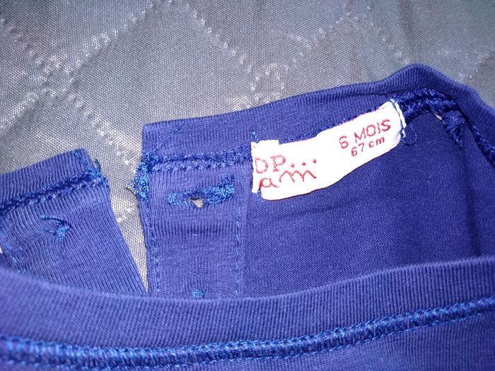 Maillot longue manche dpam, taille 6 mois, neuf - photo numéro 3