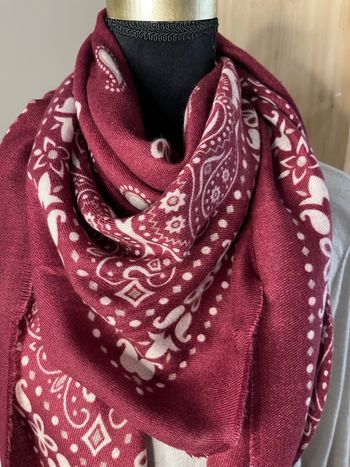 Foulard « bandana » bordeaux neuf