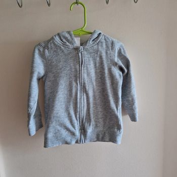12/18 mois gilet à capuche gris
