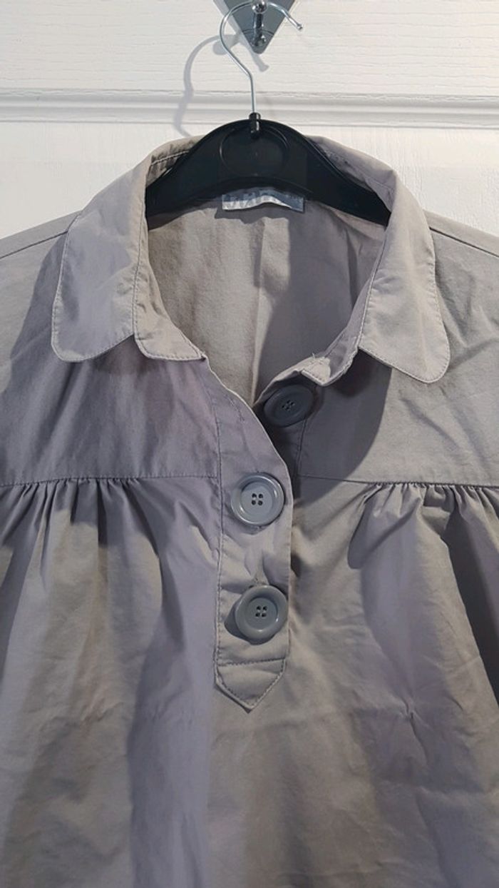 Haut façon chemise grise Mim - photo numéro 2