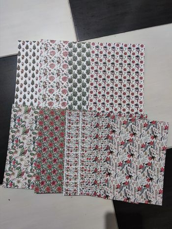 #13 / lot de 36 feuilles papier cartonné 15x21 cm thème noel