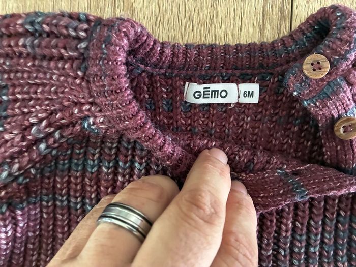 Pull garçon 6 mois gemo - photo numéro 2
