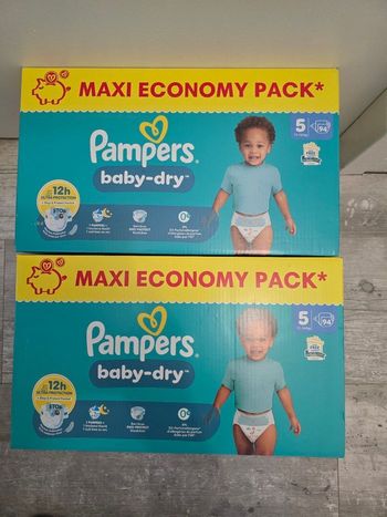 🍼 Pampers Baby-Dry T5 Lot de 2 × 94 couches (11–16 kg)