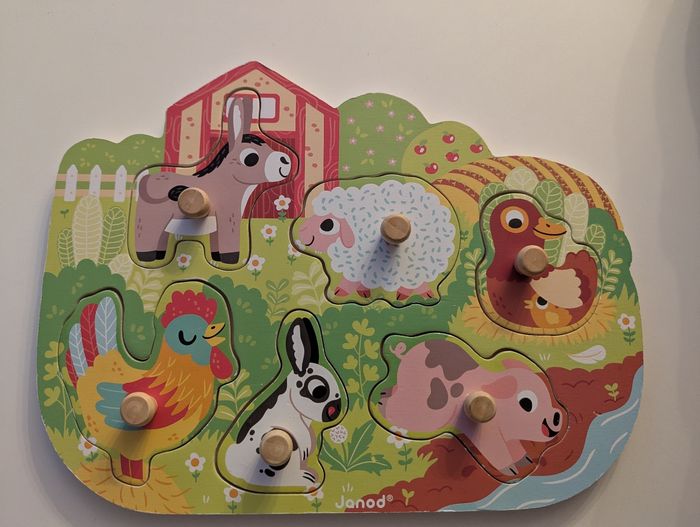 Puzzle en bois animaux de la ferme