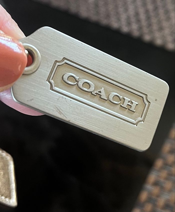 Sac coach vintage cuir et tissu - photo numéro 3